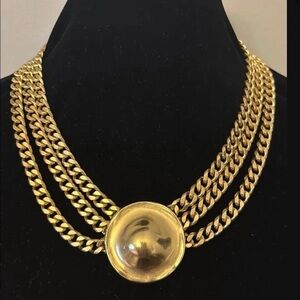 Triple Layer Erwin Pearl Gold Statement Necklace